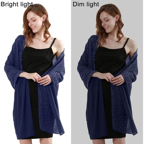 Girls C. Navy Blue Shawls and Wraps Shine Bright Like a Diamond - Picture 6 of 7